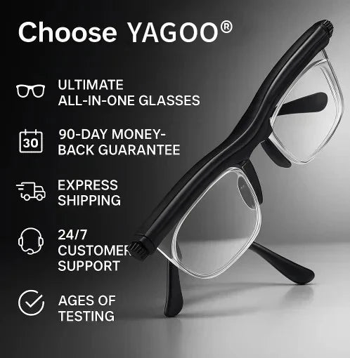 【ADJUSTABLE FOCUS GLASSES】See Every Moment Clearly With YAGOO®!